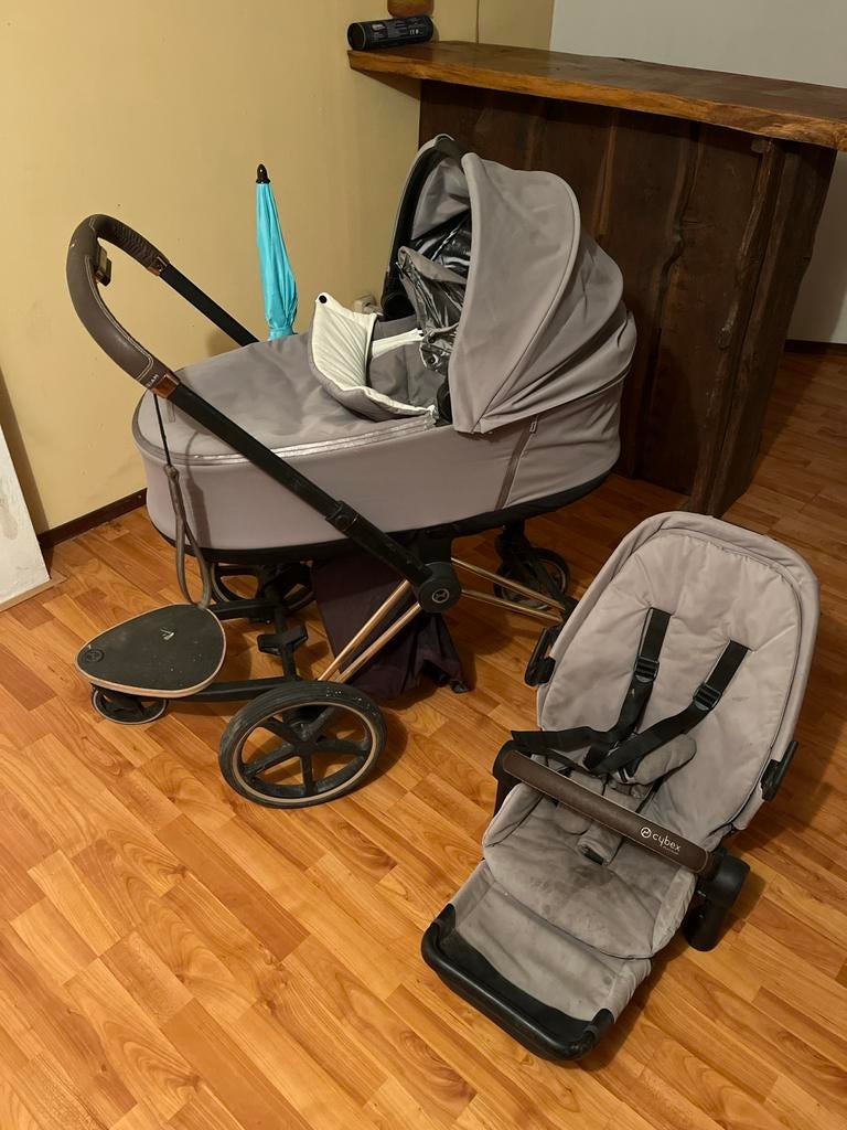 Cybex Priam Combiwagen met Reiswieg en Zitje, Zo goed als nieuw, Combiwagen, Met reiswieg, Ophalen