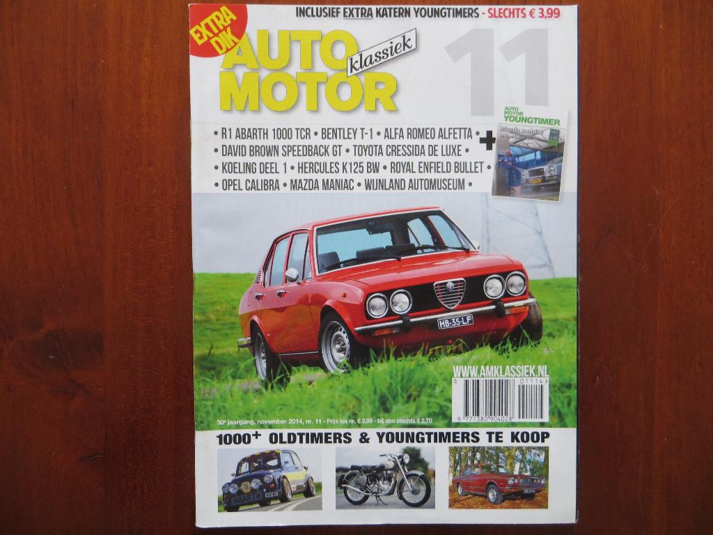 Auto Motor Klassiek 11 2014 Abarth, Bentley, Alfetta Calibra, Ophalen of Verzenden, Nieuw, Alfa Romeo