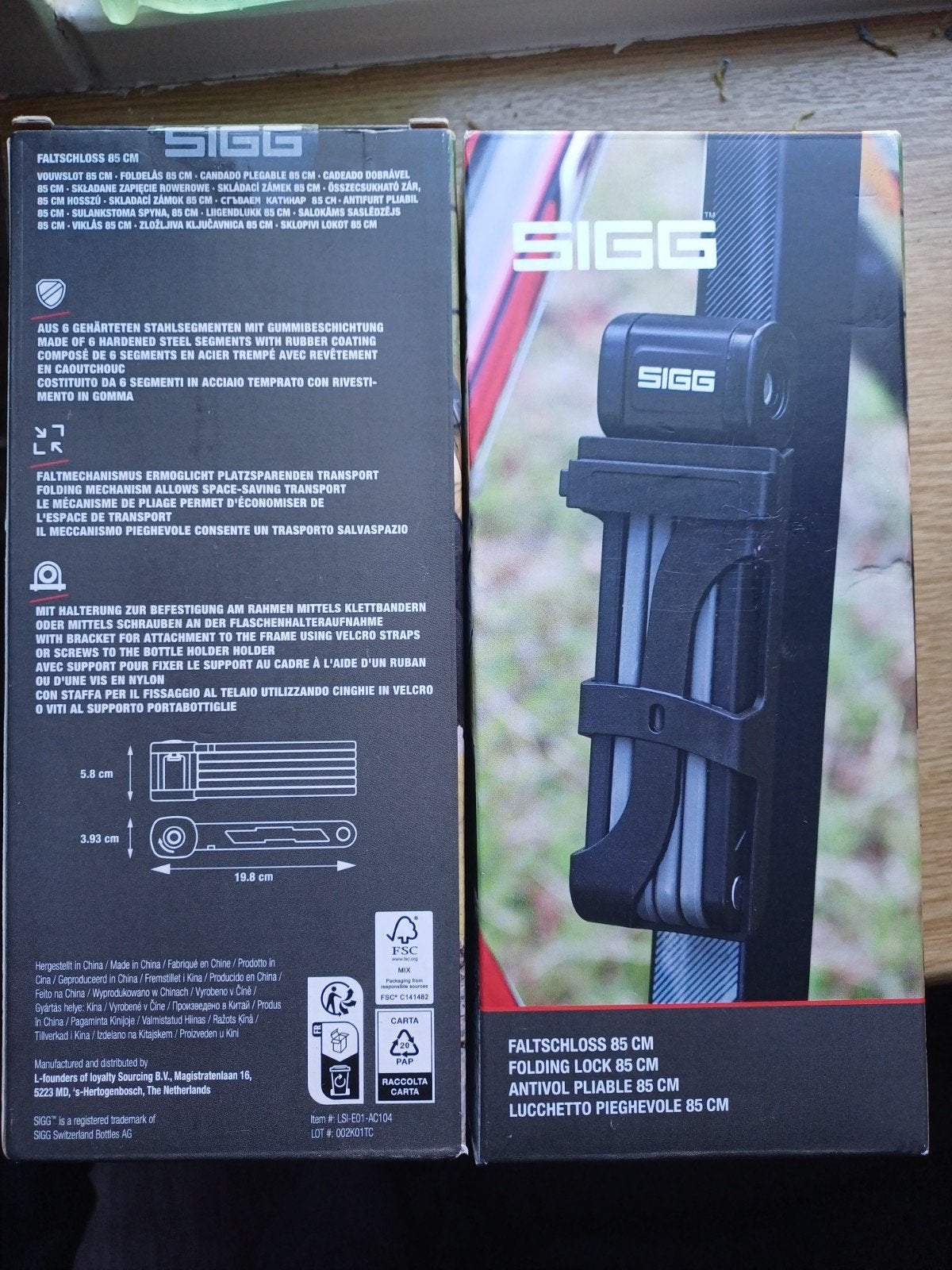 Sigg fiets slot 2 stuks 85 cm, Ophalen of Verzenden, Kettingslot
