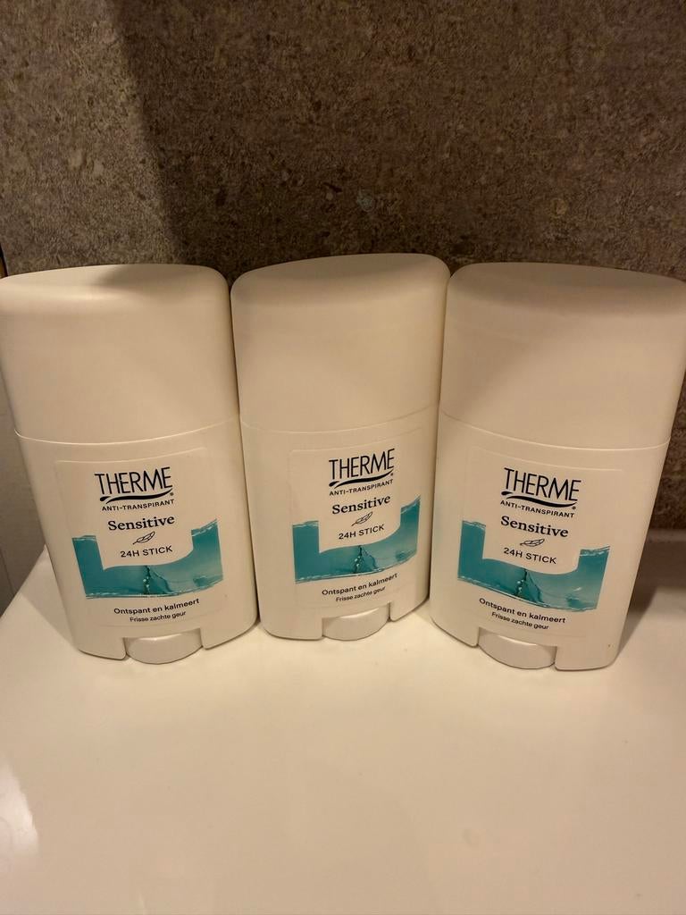 Therme Sensitive Anti-Transpirant Deodorant Stick (3 stuks), Ophalen of Verzenden, Nieuw, Deodorant of Bodyspray