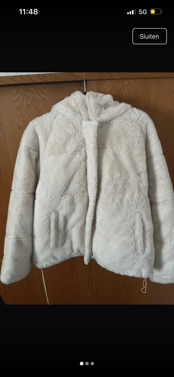 Pull &bear faux fur jas, Kleding | Dames, Verzenden, Zo goed als nieuw, Zwart