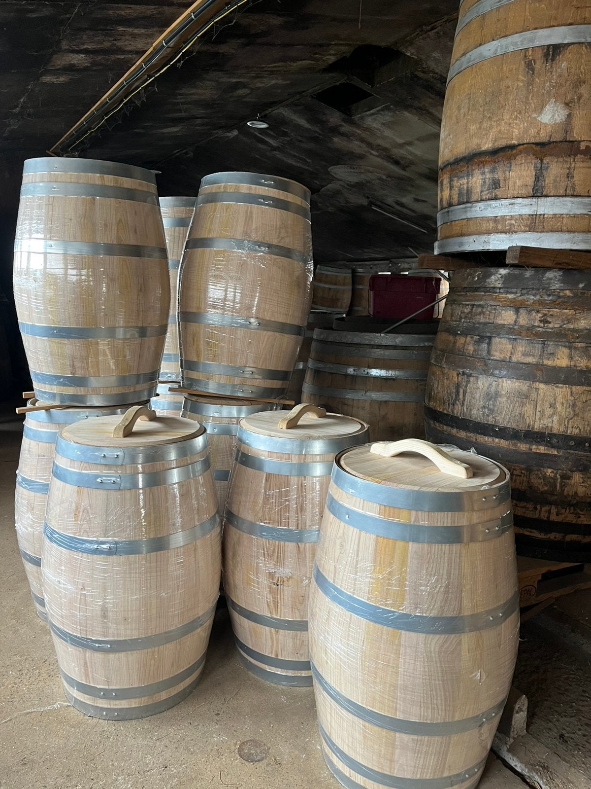 Regenton wijnvat Whiskyvat wateropvang eiken hout, Gerard Krale, 150 liter of meer, Nieuw, Ophalen of Verzenden