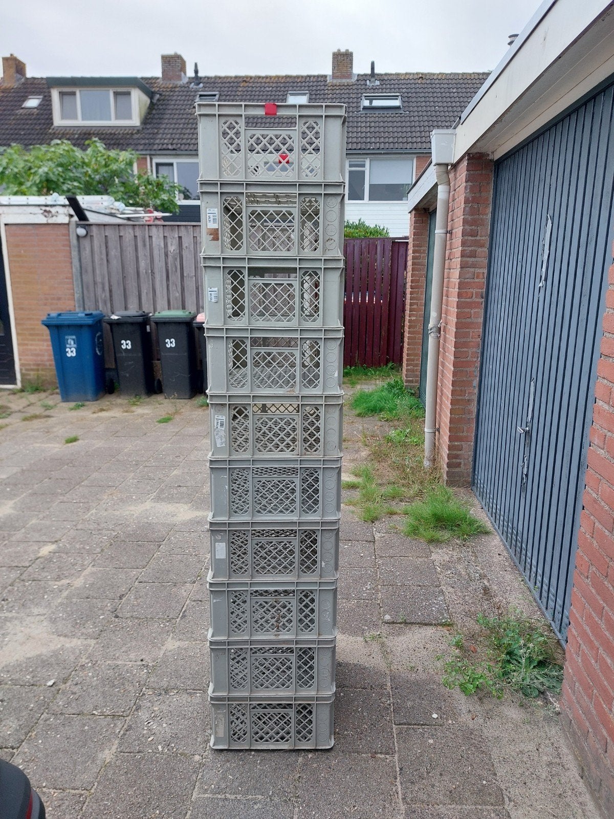 Stapelbare grijze kratten - Ideaal voor opslag, Doe-het-zelf en Verbouw, Gebruikt, 40 tot 60 cm, 50 tot 75 cm, Minder dan 35 cm