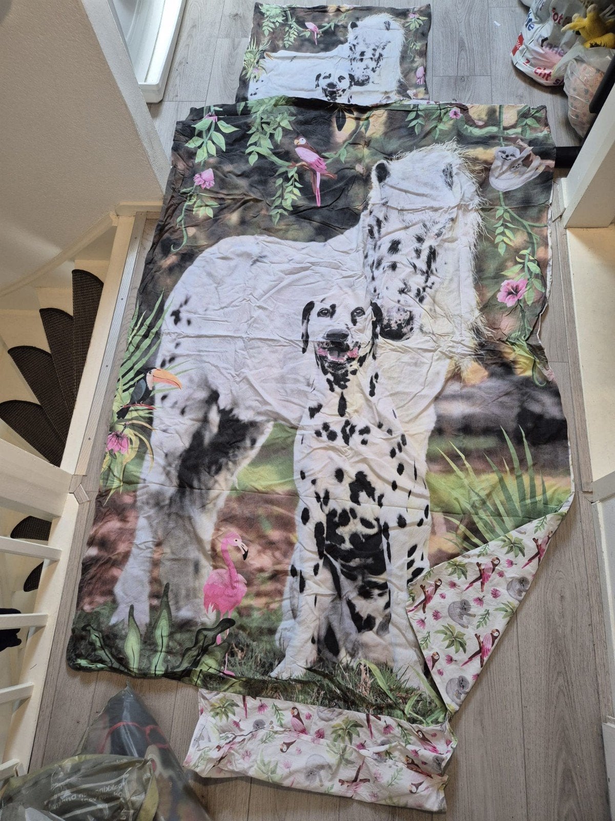 Eenpersoons dekbedovertrek Penny's met dierenprint, Gebruikt, Overige typen, Meerkleurig, Overige merken