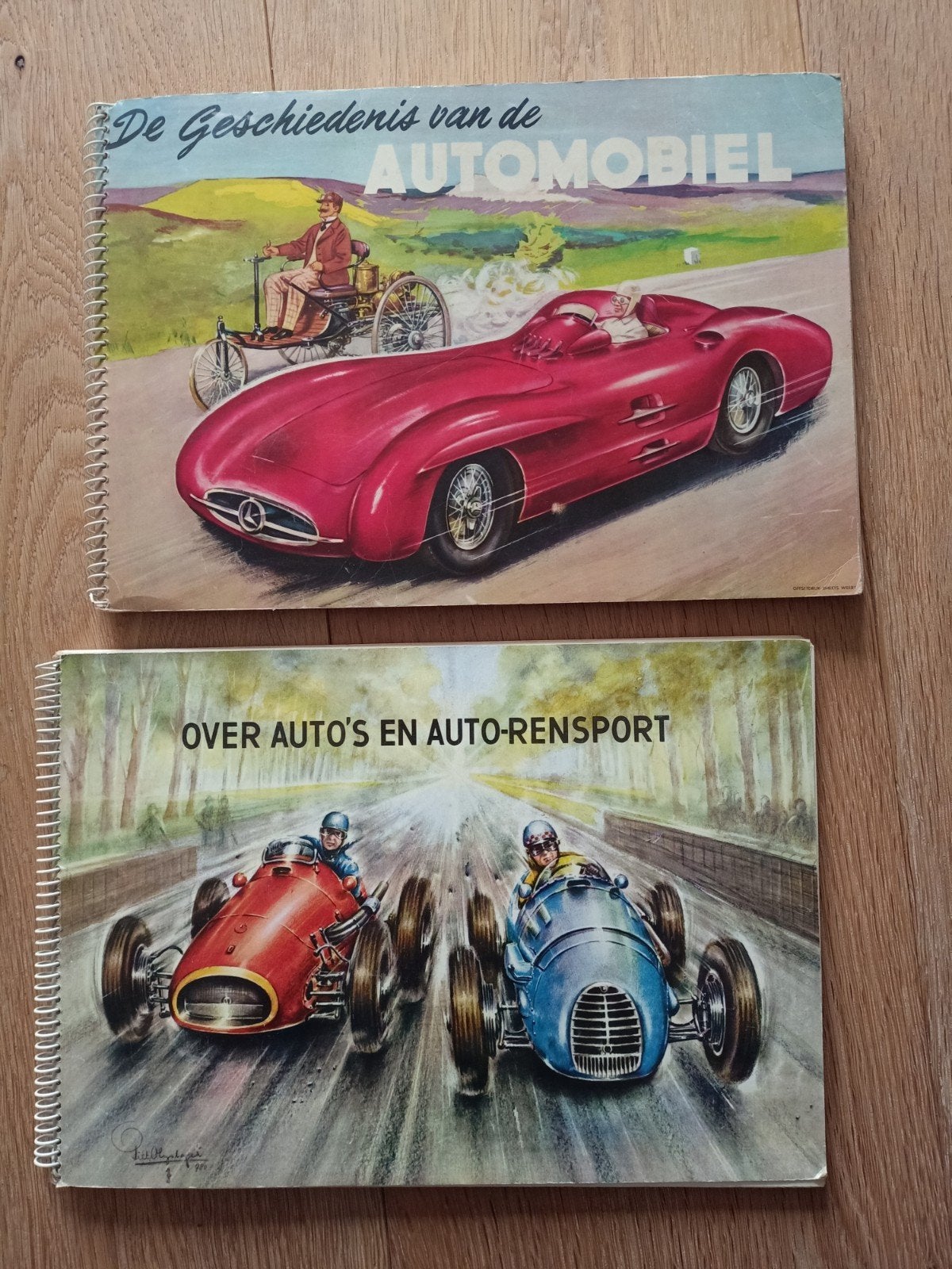 Vintage plakboeken: Geschiedenis van de automobiel, Ophalen of Verzenden, Gelezen, Piet Olyslager, Plaatjesalbum