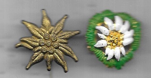 EDELWEISS BROCHE SPELD 2 VERSCHILLENDE, Ophalen of Verzenden, Gebruikt, Overige onderwerpen, Speldje of Pin