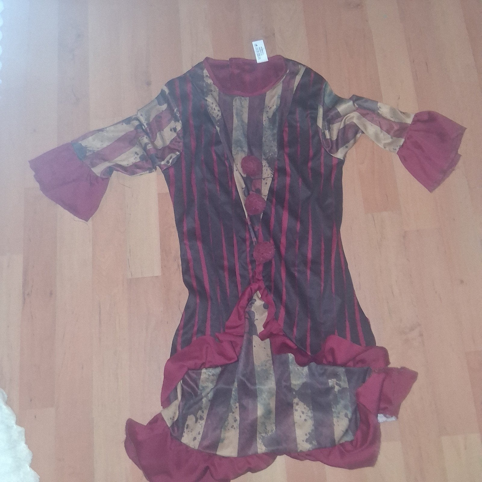 Halloween clown outfit met kraag - Maat S, Kleding | Dames, Carnavalskleding en Feestkleding, Ophalen, Zo goed als nieuw, Halloween