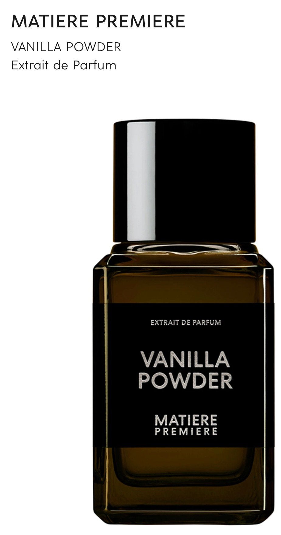 MATIERE PREMIERE Vanilla Powder Extrait 100 ml, Ophalen of Verzenden, Nieuw