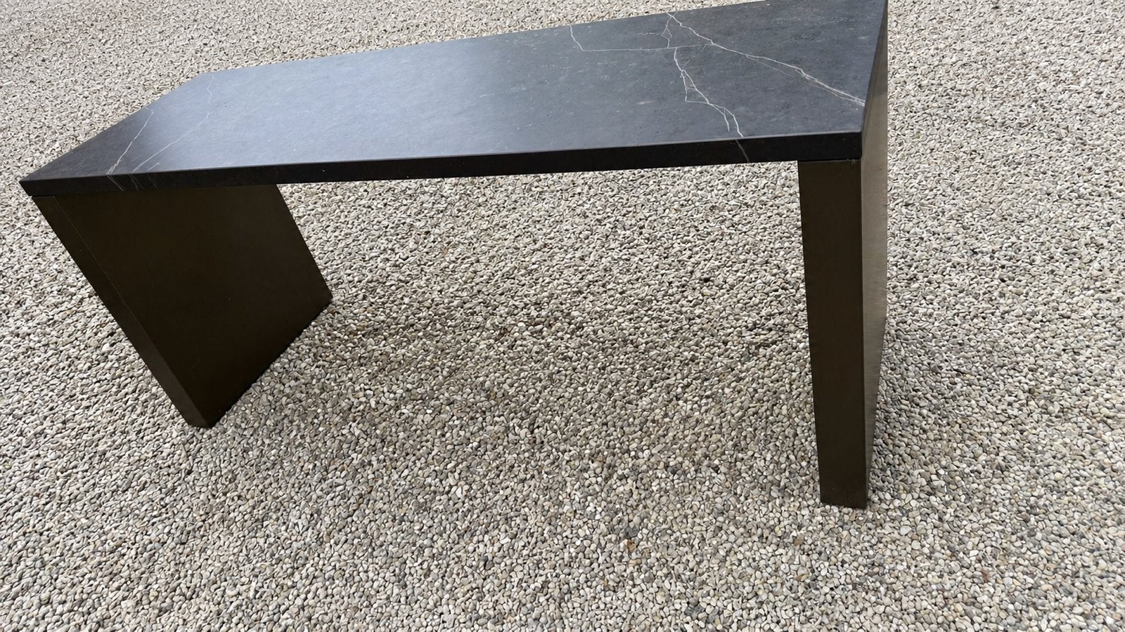 RVS Buitentafel met DEKTON blad, Ophalen, Zo goed als nieuw, Rvs