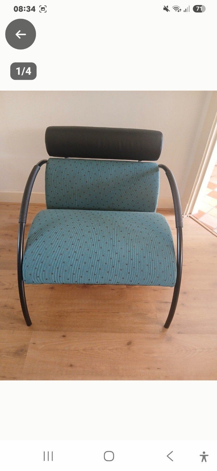 Vintage lounge stoel Peter Maly COR Zyklus met leren nekrol, Ophalen, 75 tot 100 cm, Modern, Leer