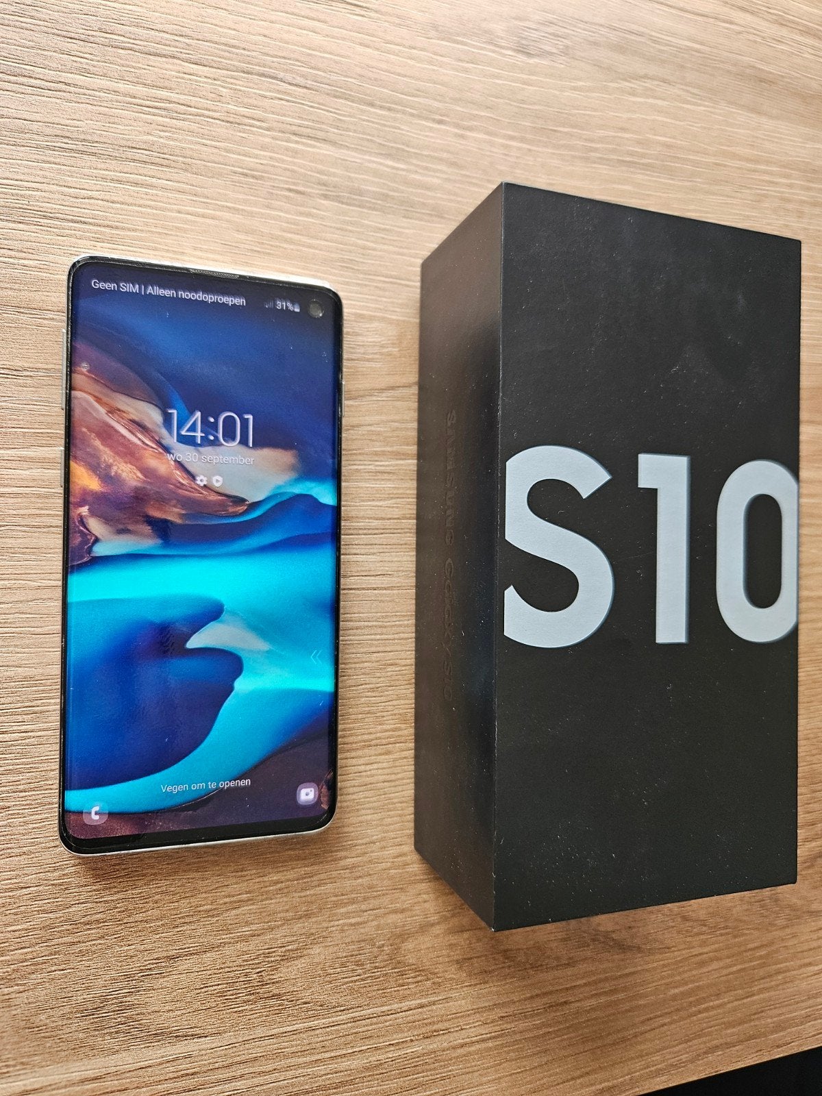 Samsung Galaxy S10 Prism White 128GB met Rhinoshield hoesje, Gebruikt, Wit, Touchscreen, Ophalen of Verzenden