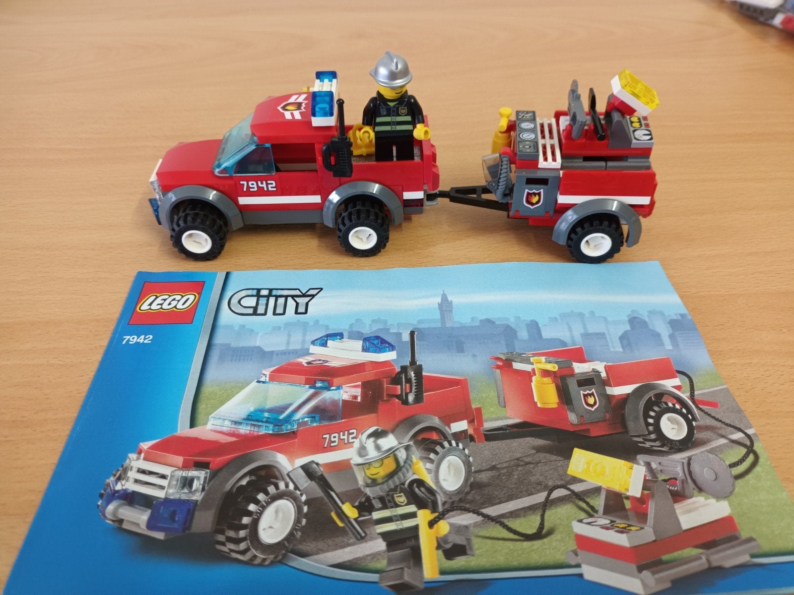 lego 7942 brandweer pick up truck, Ophalen of Verzenden