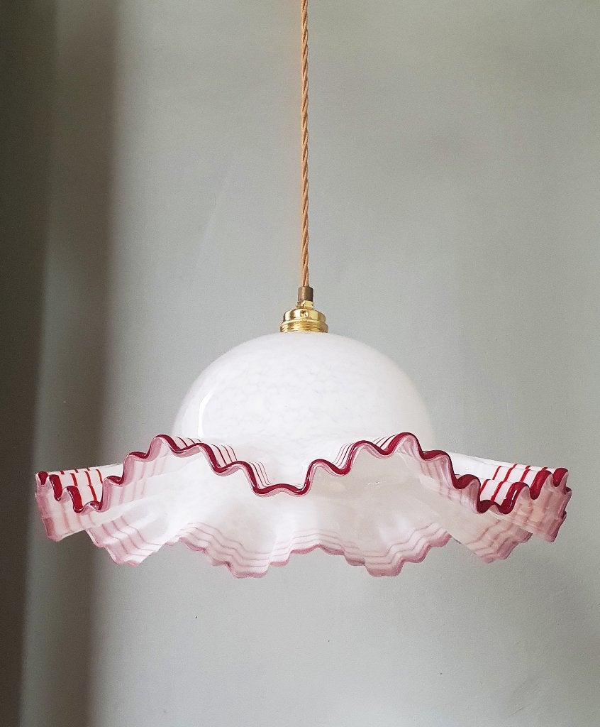 Grote Vintage lampenkap van Murano Glas - De Majo - Italy,, Ophalen of Verzenden, Zo goed als nieuw, Glas, 75 cm of meer