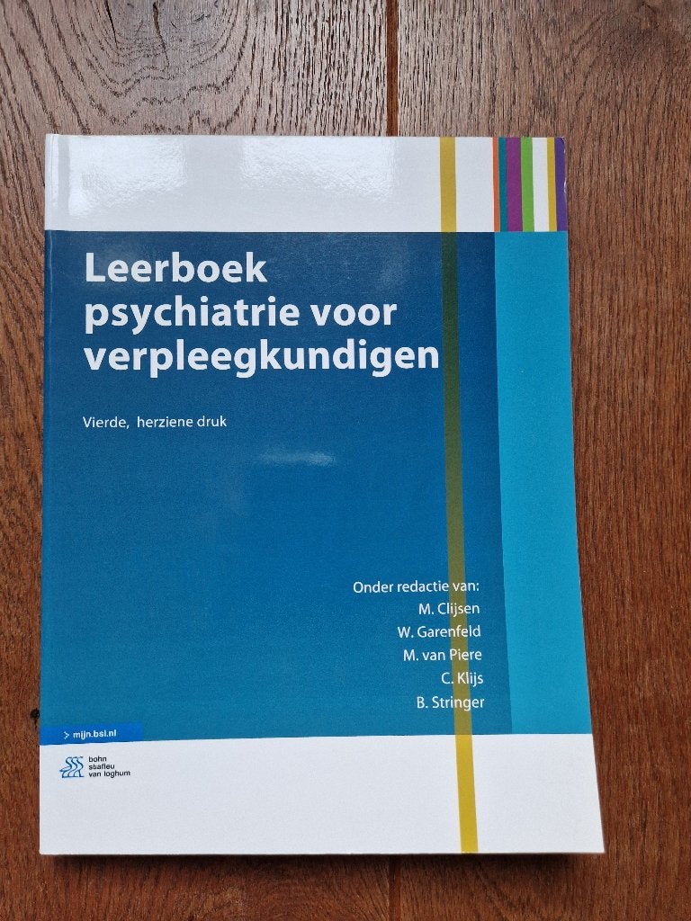 Leerboek psychiatrie voor verpleegkundigen, Zo goed als nieuw, M. Clijsen, W. Garenfeld, M. van Piere, C. Klijs, B. Stringer, Alpha