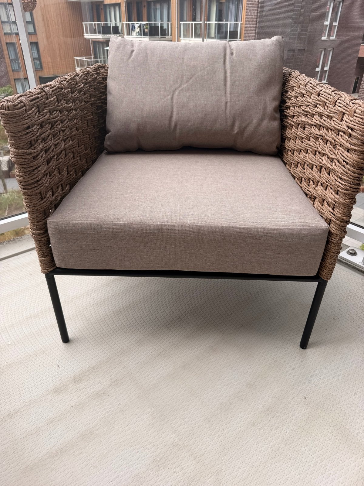 Nieuwe Damfenner stoel van Jysk - perfect voor balkon, Ophalen, Nieuw, Kunststof