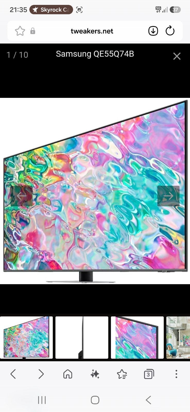 Samsung QE55Q74BAT  100hz 55 inch  Z.G.A.N., Ophalen, LED, Zo goed als nieuw, 100 Hz