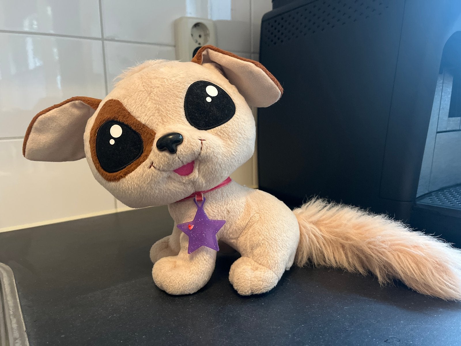 Chihuahua knuffel hondje met blafgeluid, Kinderen en Baby's, Gebruikt, Met geluid, Beige, Hond
