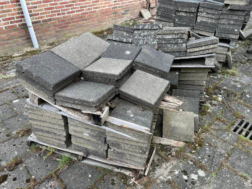 Tegels 30x30cm, klinkers, stenen, stoeptegels, betonplaten, Tuin en Terras, Tegels en Klinkers, Ophalen, Gebruikt, 10 m² of meer