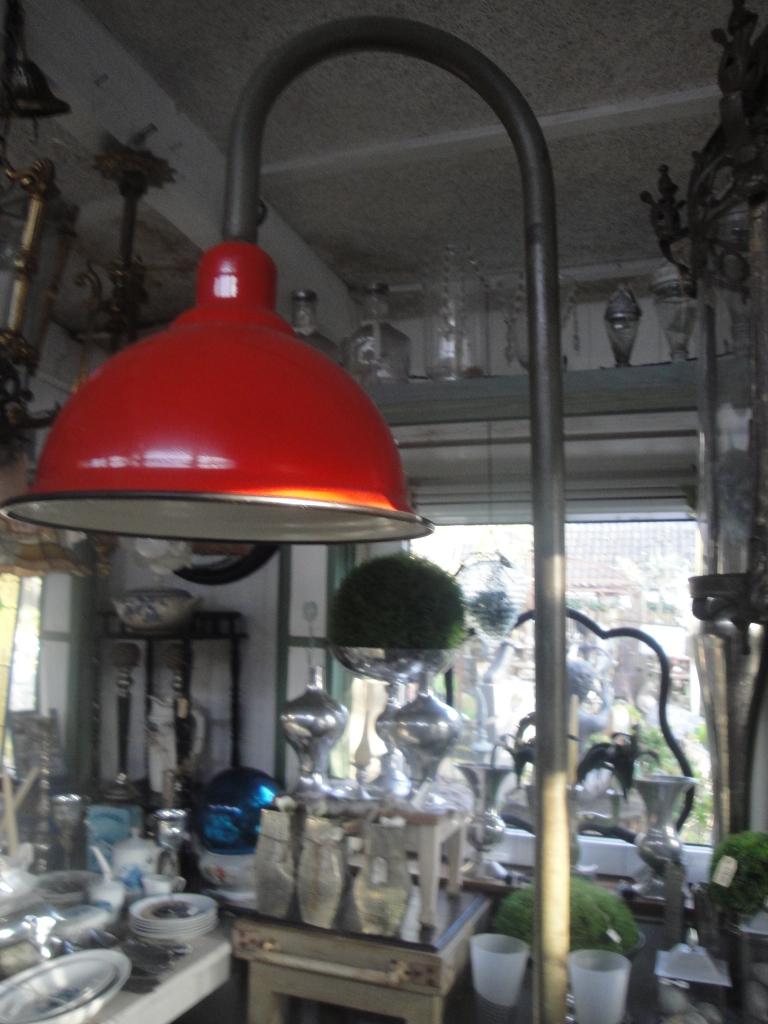 antieke lamp met amsterdammertje, Antiek en Kunst, Curiosa en Brocante, Ophalen