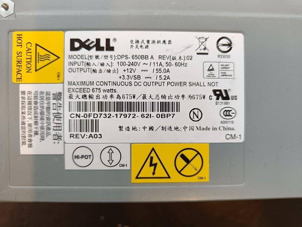 dell server voeding DSP-650BB, Ophalen of Verzenden, Gebruikt