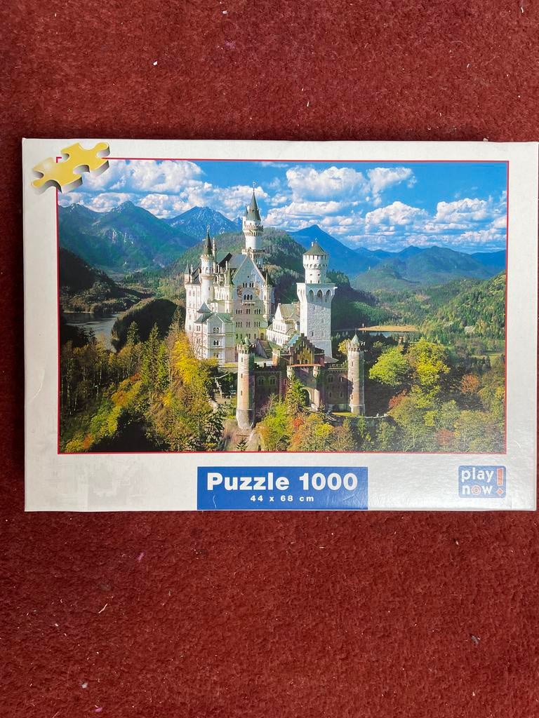 Puzzel 1000 stukjes kasteel Neuschwanstein, Ophalen of Verzenden, 500 t/m 1500 stukjes, Gebruikt, Legpuzzel