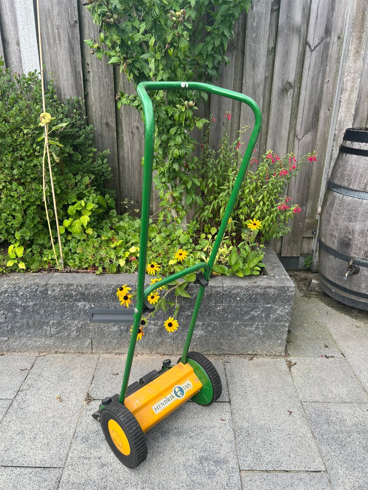 Handgrasmaaier Hendrik Jan, Tuin en Terras, Kooimesmaaier, Ophalen, Gebruikt, Handgrasmaaier