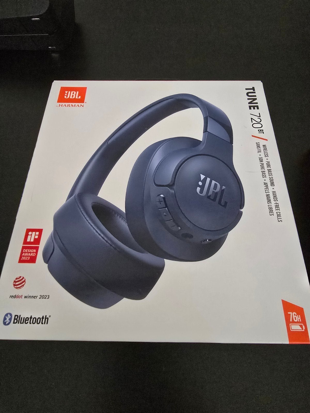 JBL Tune 720BT Draadloze Over-ear Koptelefoon Blau, Audio, Tv en Foto, Ophalen of Verzenden, Nieuw, Overige merken, Bluetooth