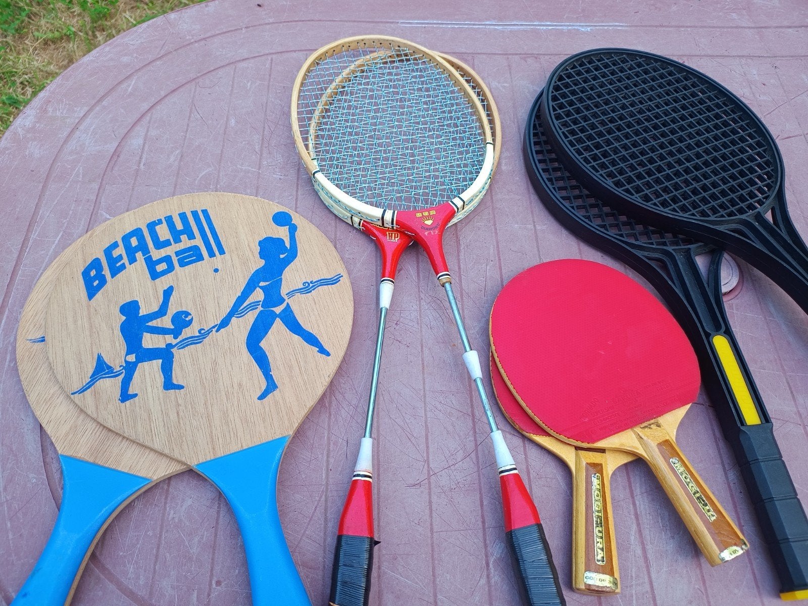 4 maal 2 rackets voor badminton, tafeltennis, Ophalen of Verzenden, Racket(s)