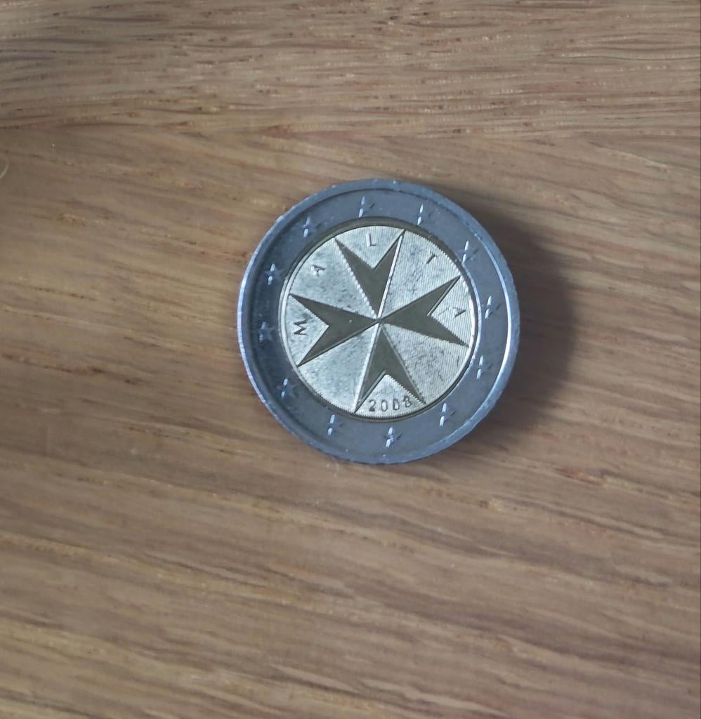 2 euromunt Malta 2008, Postzegels en Munten, Munten | Europa | Euromunten, Ophalen, Malta, 2 euro, Losse munt