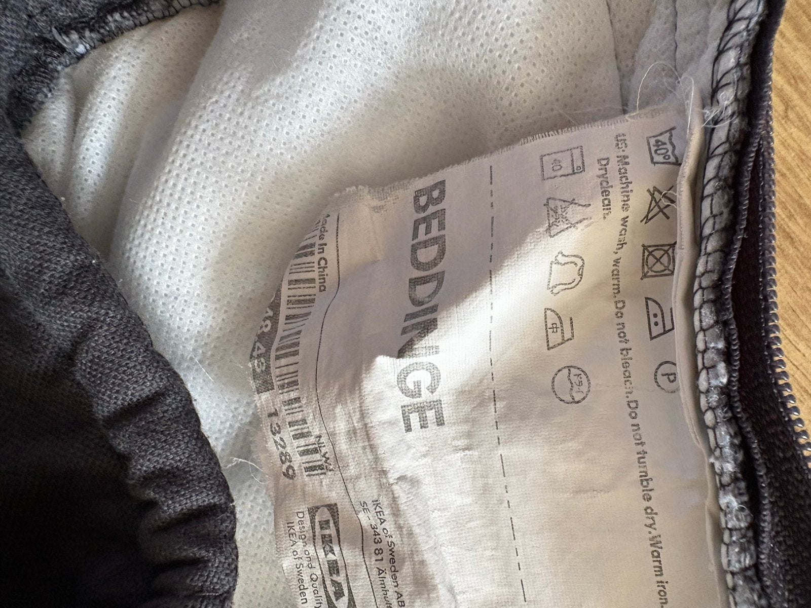 Gratis IKEA BEDDINGE slaapbank hoes - Donkergrijs, Ophalen, Gebruikt, 150 tot 200 cm, Tweepersoons
