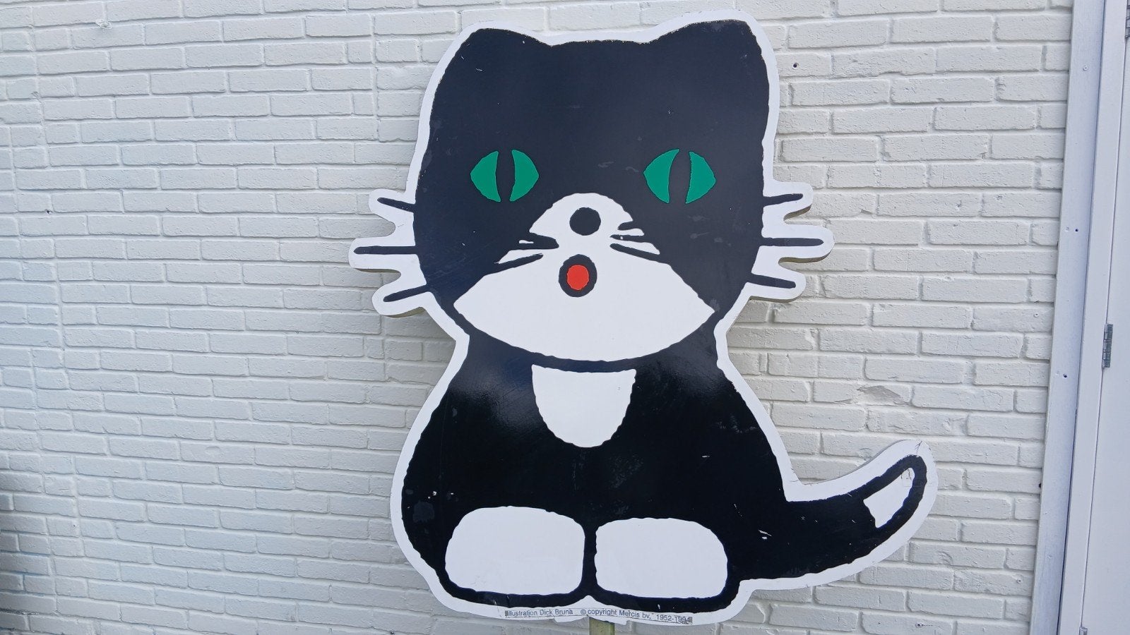 Vintage Dick Bruna Nijntje strandpaalbord - kat, Ophalen, Gebruikt