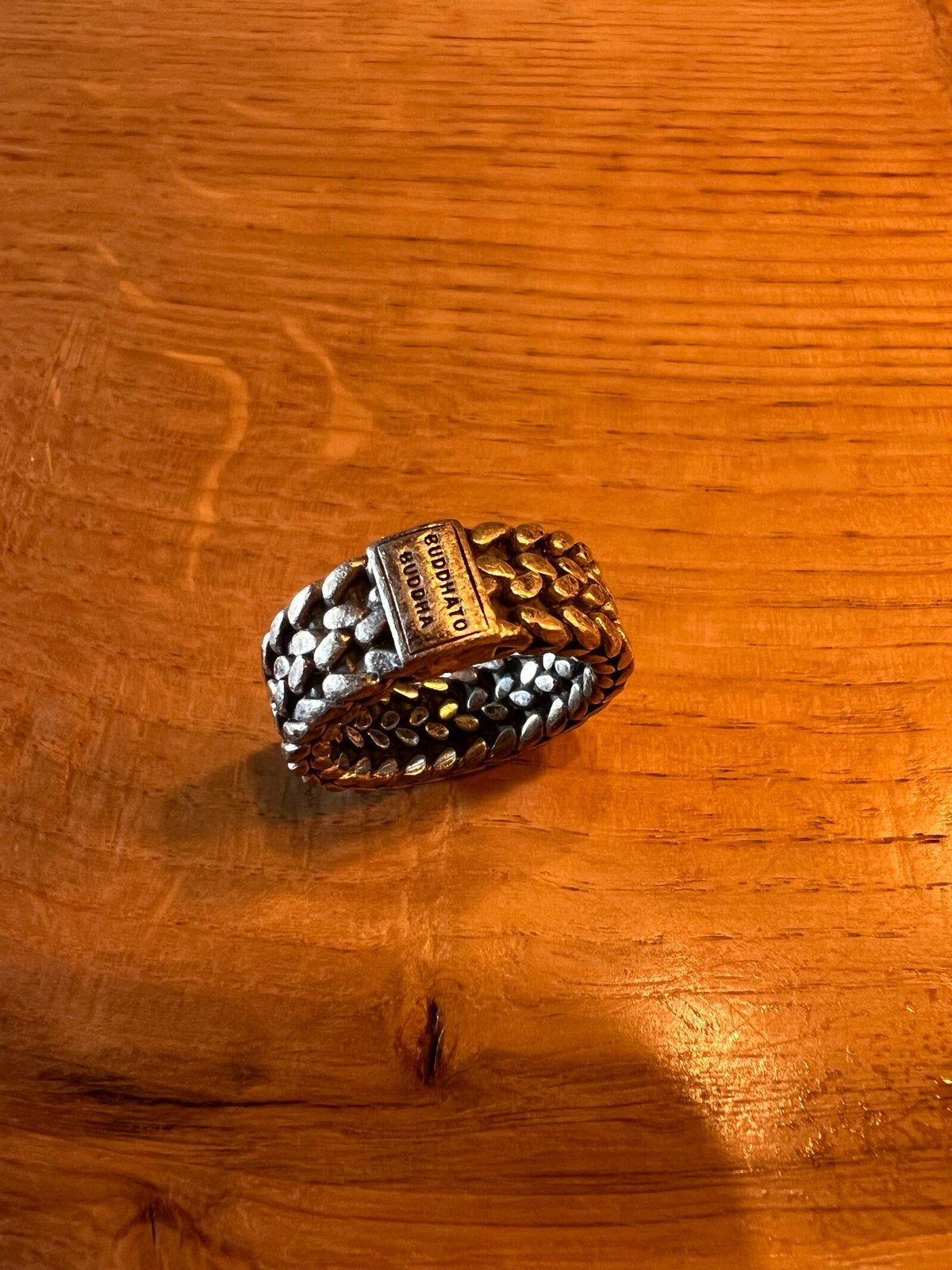 Buddha to Buddha ring, zilver, maat 17, Ophalen of Verzenden, Zo goed als nieuw, 17 tot 18, Dame of Heer