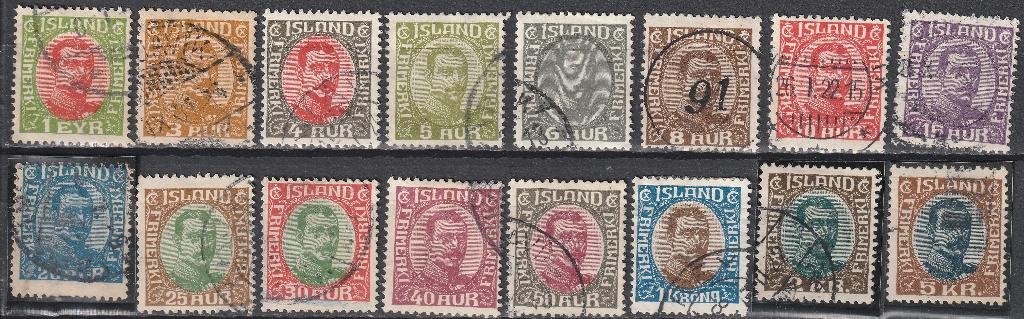 IJsland Michel nr. 83-98 Gebruikt