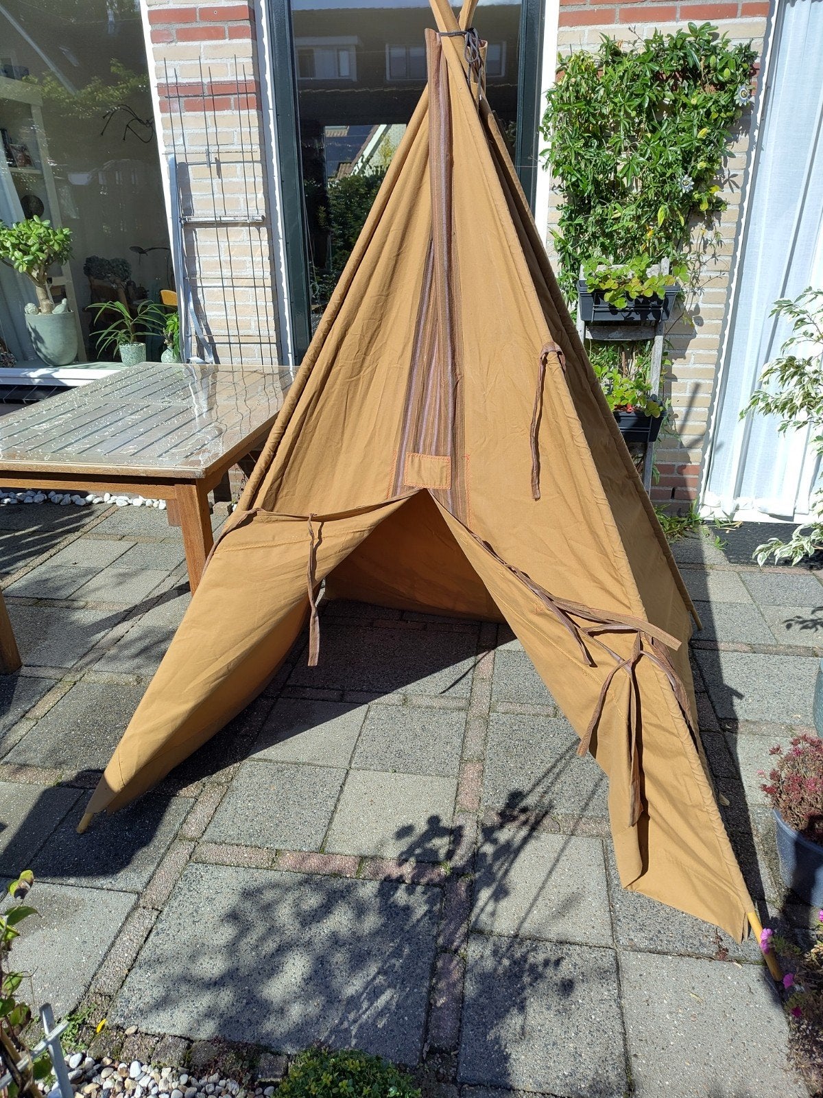 Speeltent Tipi wigwam - Bruin - Gebruikt, Ophalen, Gebruikt