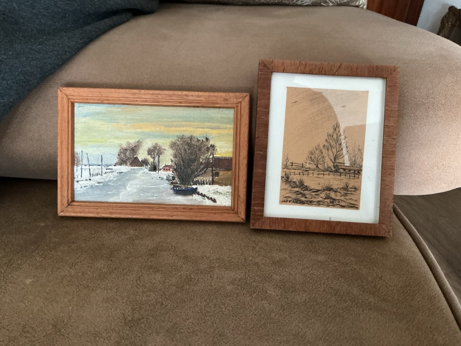 Diverse Schilderijen en Tekeningen - Landschap, Dorpsgezicht, Antiek en Kunst, Ophalen, Doek, Realistisch, Landschap