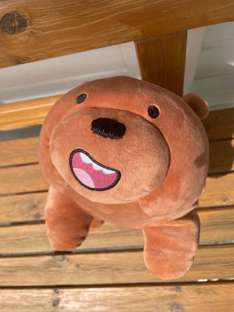 MINISO We Bare Bears Grizz squishmallow knuffel beer, Ophalen of Verzenden, Zo goed als nieuw, Beer
