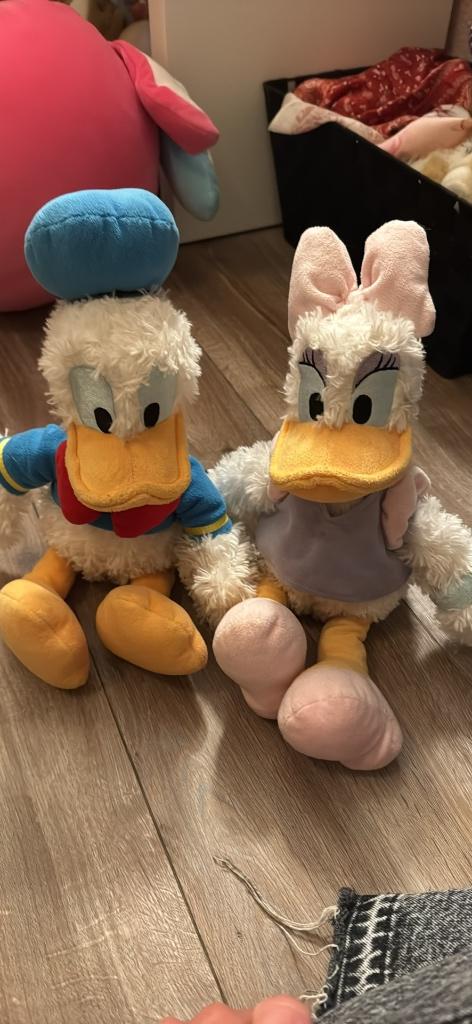 Donald en Katrien knuffels Disneyland, Ophalen of Verzenden, Donald Duck, Zo goed als nieuw, Knuffel