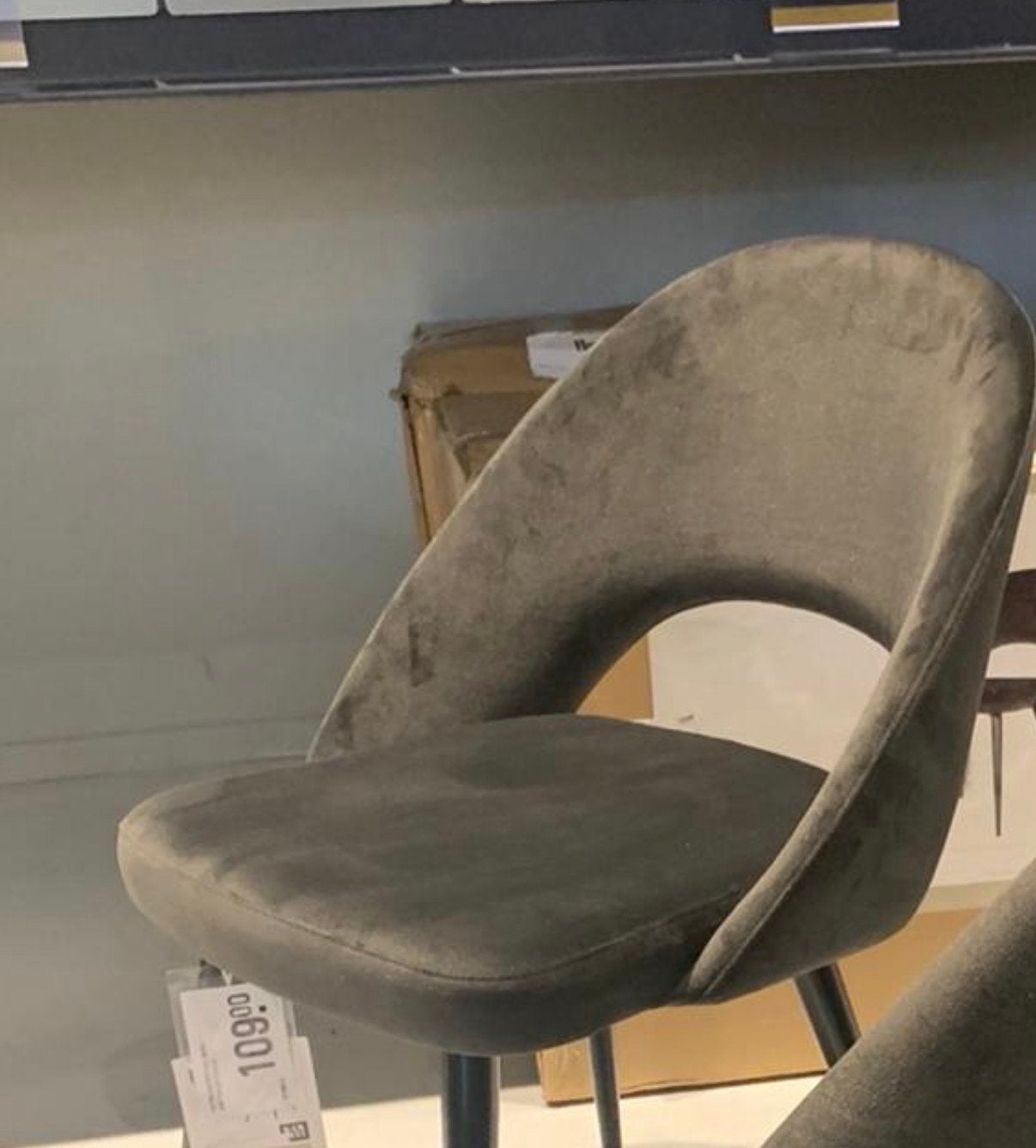 6x velvet eetkamerstoelen Karwei, Ophalen, Gebruikt, Overige kleuren, Stof