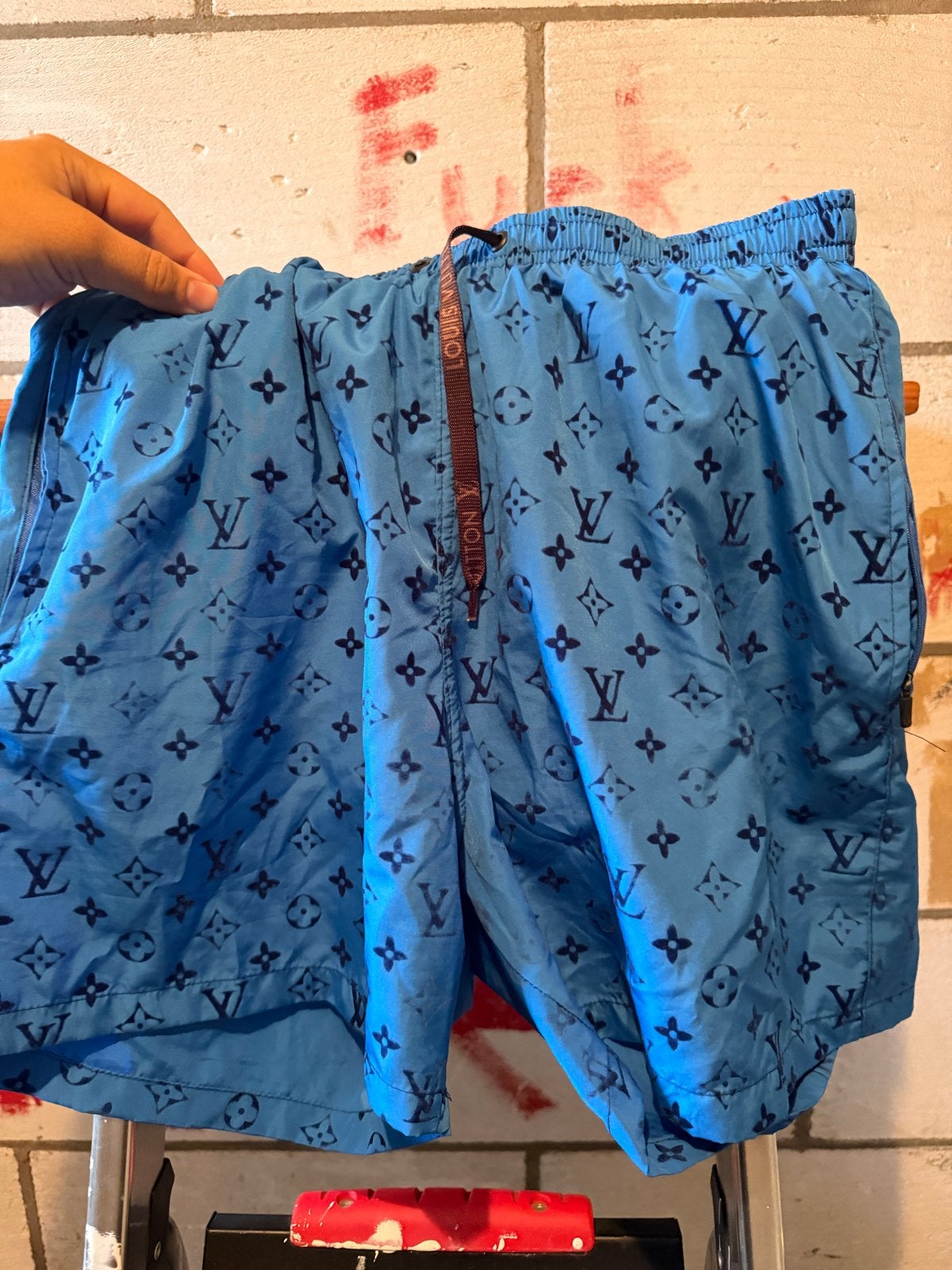 Louis Vuitton Zwemshort Maat L, Kleding | Heren, Badmode en Zwemkleding, Ophalen of Verzenden, Maat 52/54 (L), Blauw, Zwemshort
