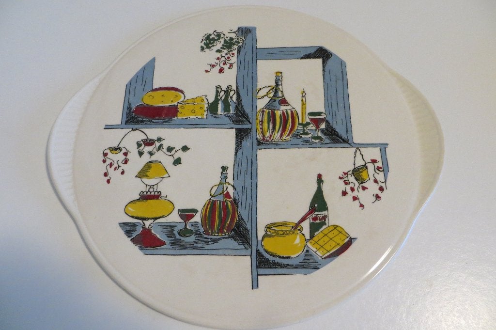 retro, vintage vlaaischotel / taartschaal, Staffel Limburg, Ophalen of Verzenden, Overige typen