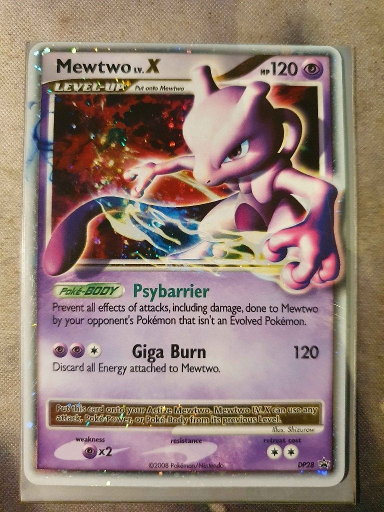 Mewtwo LV. X, Ophalen of Verzenden, Gebruikt, Losse kaart, Foil