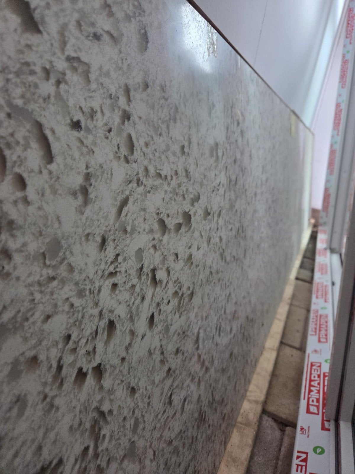 Granieten aanrechtblad met speciaal marmer design, Huis en Inrichting, Keuken | Keukenelementen, Ophalen, Grijs, Nieuw, 200 cm of meer