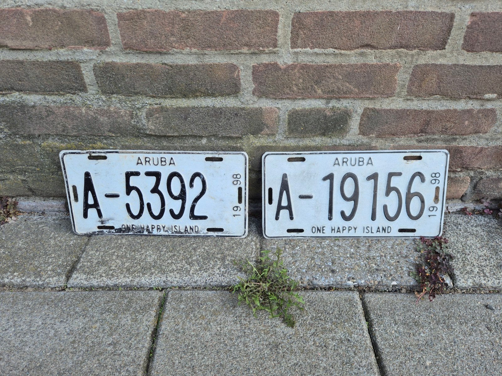 set echte kentekenplaten uit Aruba., Ophalen of Verzenden, Auto's