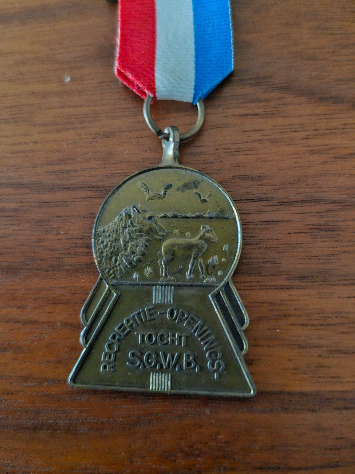 234 Vintage Recreatie-Openings Tocht S.G.W.B. Medaille, Postzegels en Munten, Penningen en Medailles, Ophalen of Verzenden