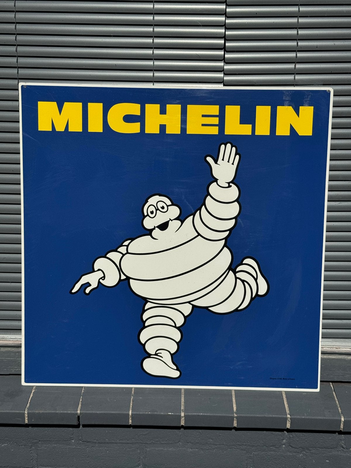 Vintage Michelin Reclamebord - Bibendum (Michelin Man), Reclamebord, Gebruikt, ., Ophalen of Verzenden