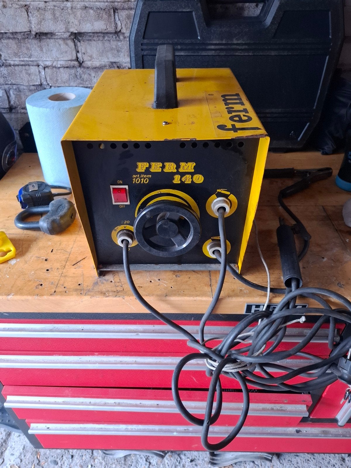 FERM Solderen 140 Ampère Lasapparaat met Accessoires, Ophalen, Gebruikt, Minder dan 150 ampère, Elektroden