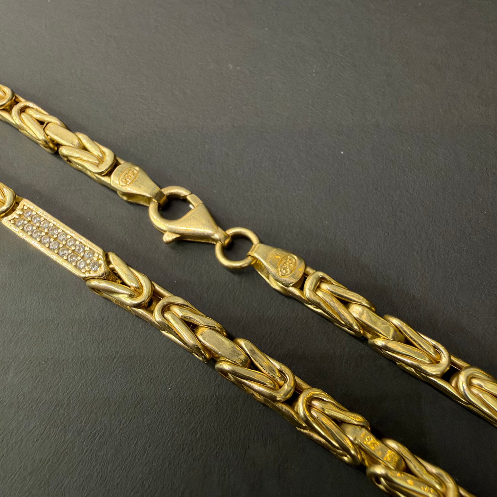 14k gouden koningsketting prachtig schakel 14 karaat goud, Ophalen of Verzenden, Zo goed als nieuw, Goud
