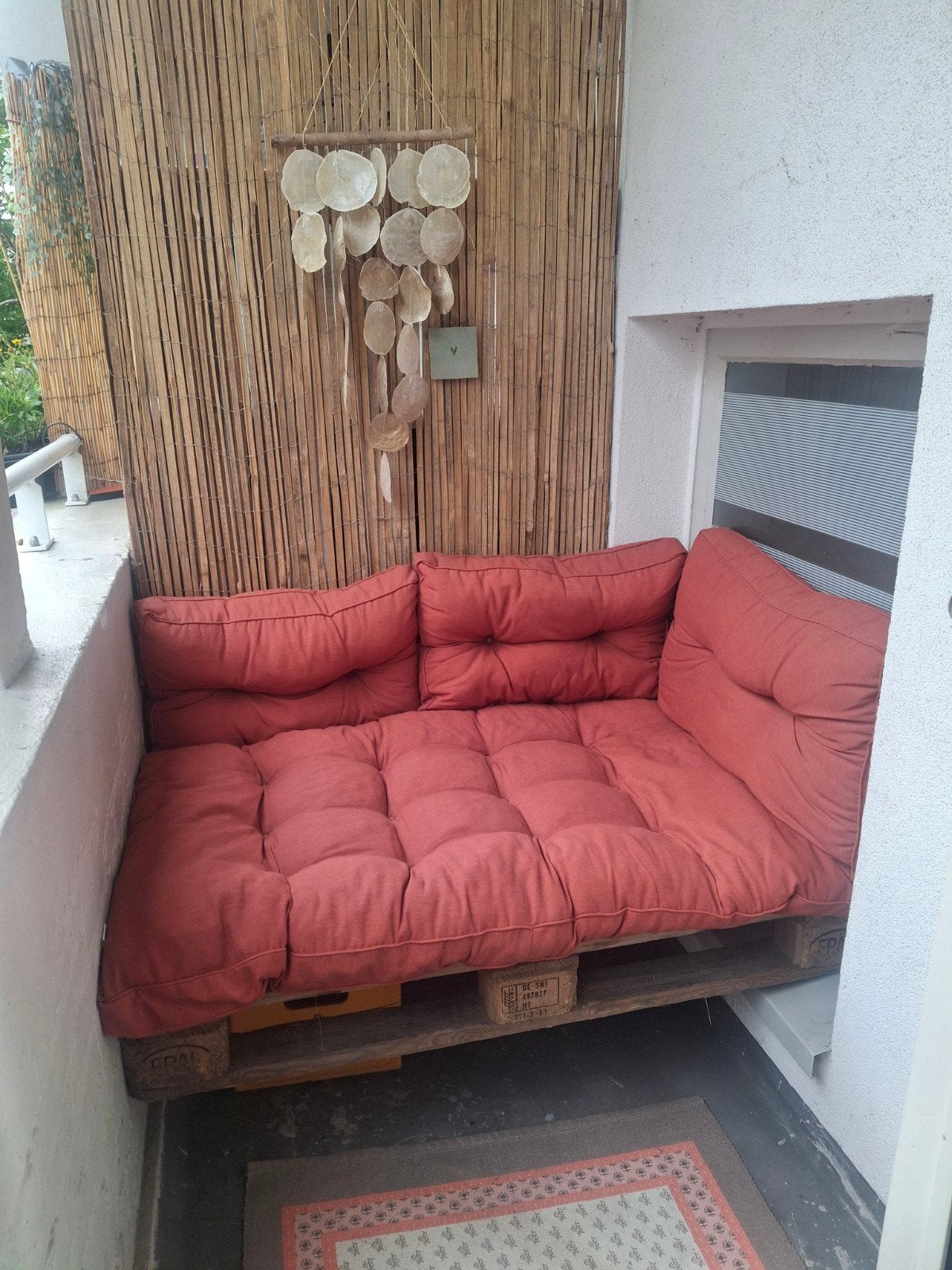 Palletkussens, Tuin en Terras, Tuinsets en Loungesets, Ophalen of Verzenden, Zo goed als nieuw, 2 zitplaatsen