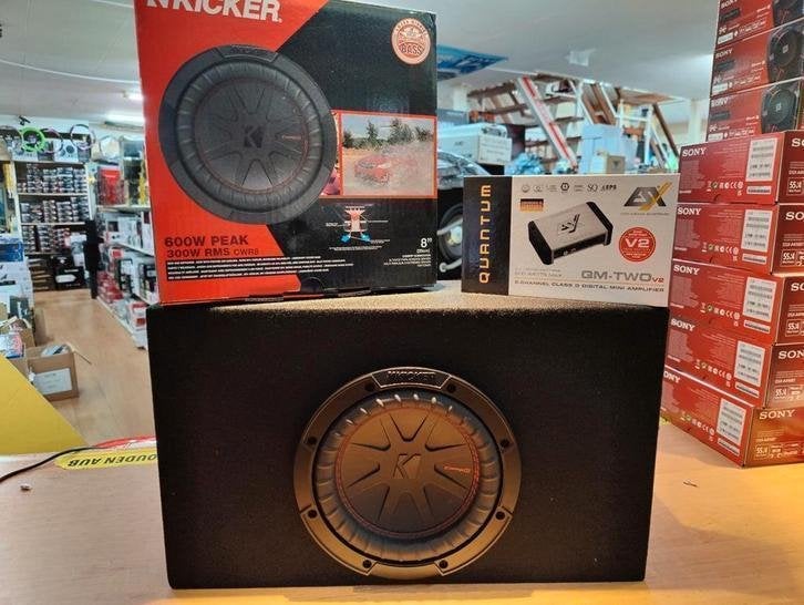 Kicker/esx mini subwoofer pack 600watt, Niet ingevuld, Niet ingevuld, Nieuw, Ophalen of Verzenden