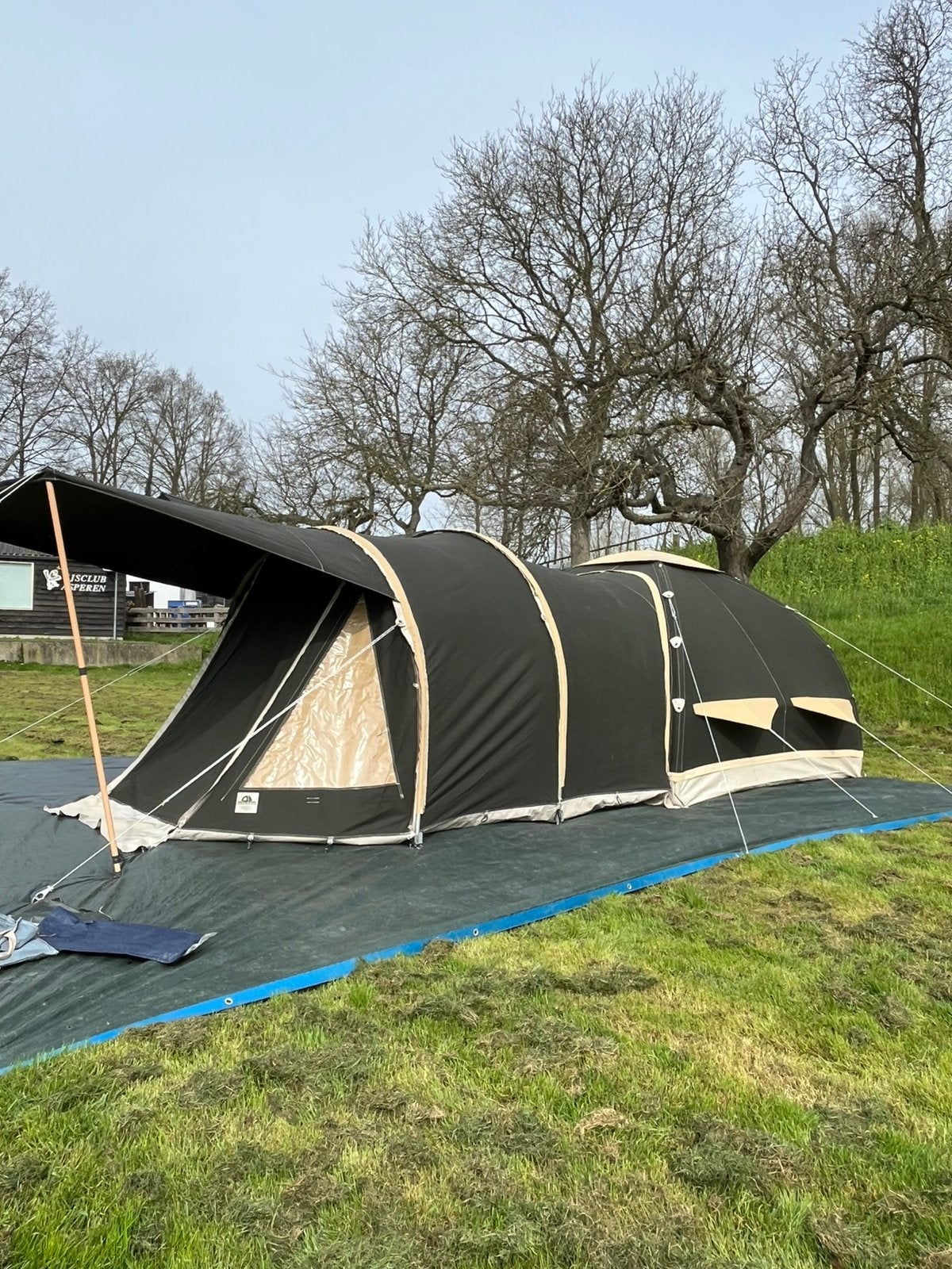 Karsten oppompbare tent 280 donkergroen [special edition], Caravans en Kamperen, Tenten, Ophalen, Zo goed als nieuw, Tot en met 4